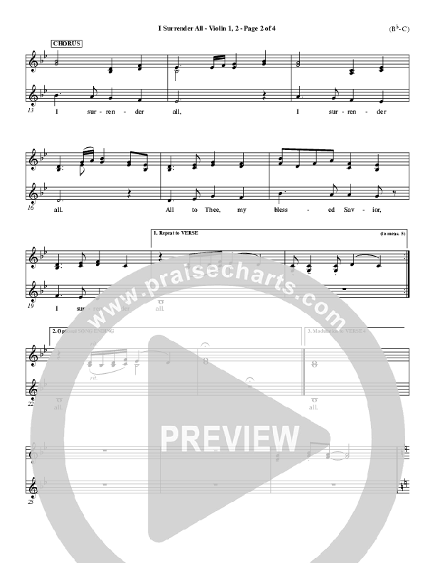 I Surrender All Violin 1/2 (Judson van DeVenter)