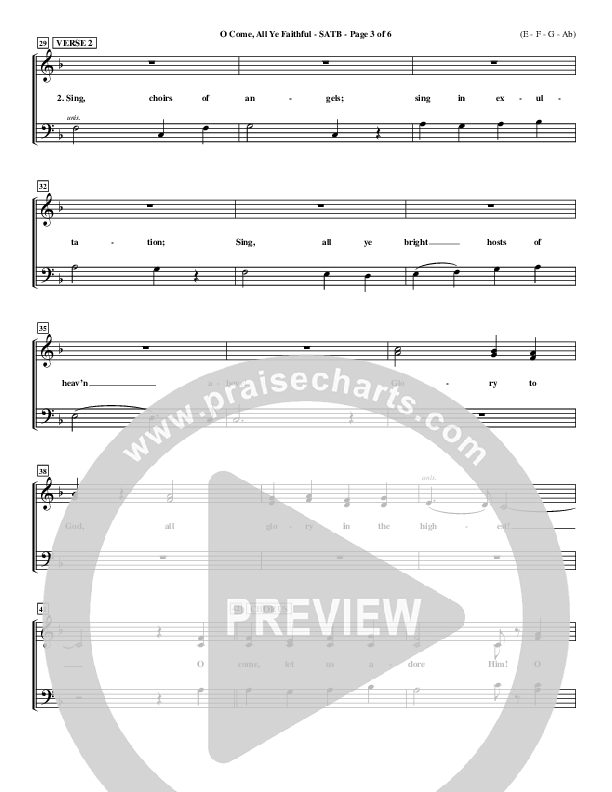 O Come All Ye Faithful Choir Sheet (SATB) ()