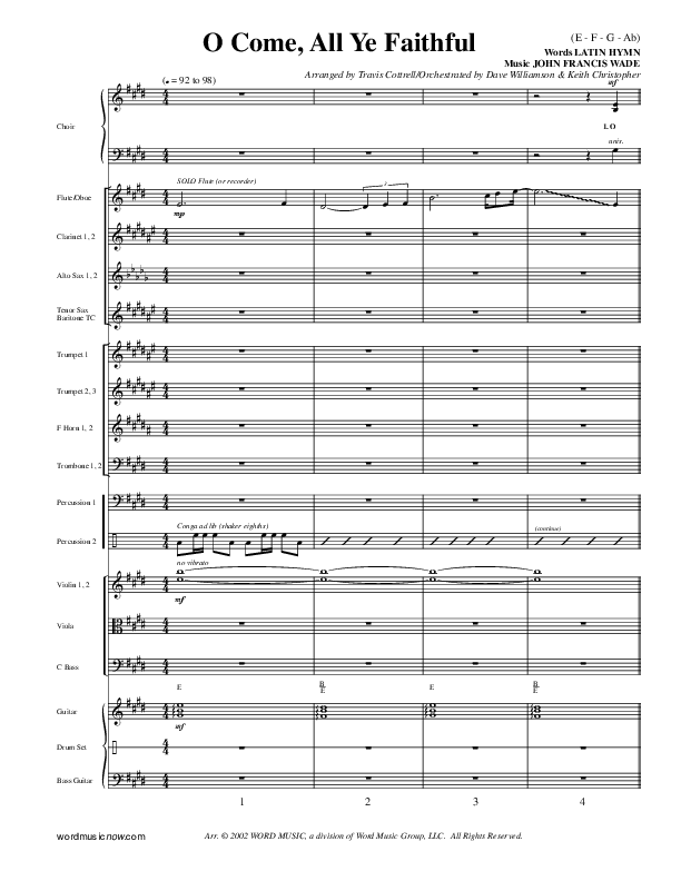 O Come All Ye Faithful Conductor's Score ()