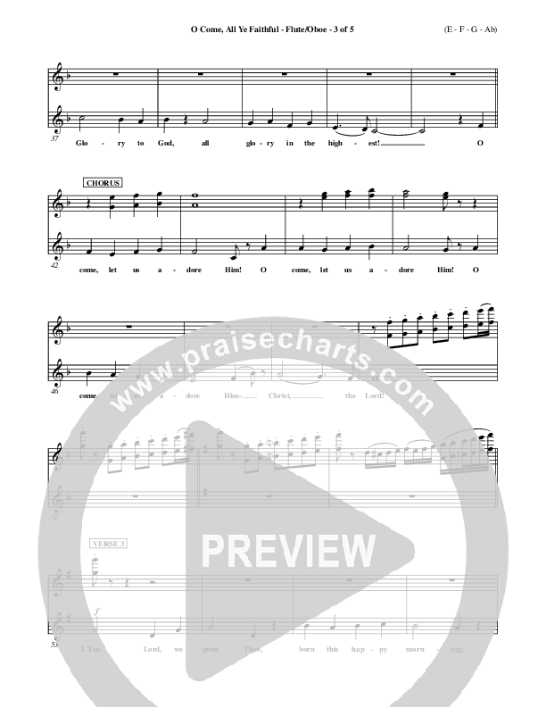 O Come All Ye Faithful Flute/Oboe ()