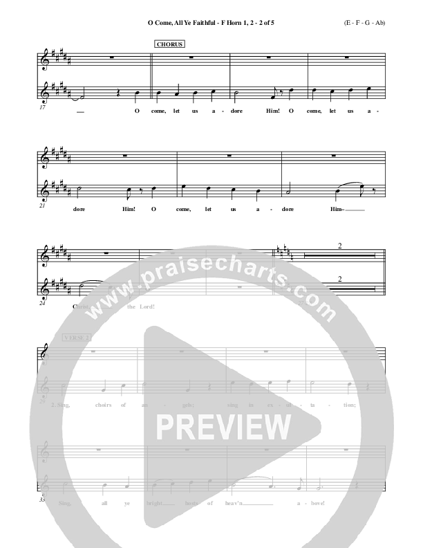 O Come All Ye Faithful French Horn 1/2 ()