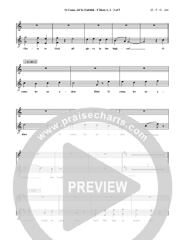 O Come All Ye Faithful French Horn 1/2 ()