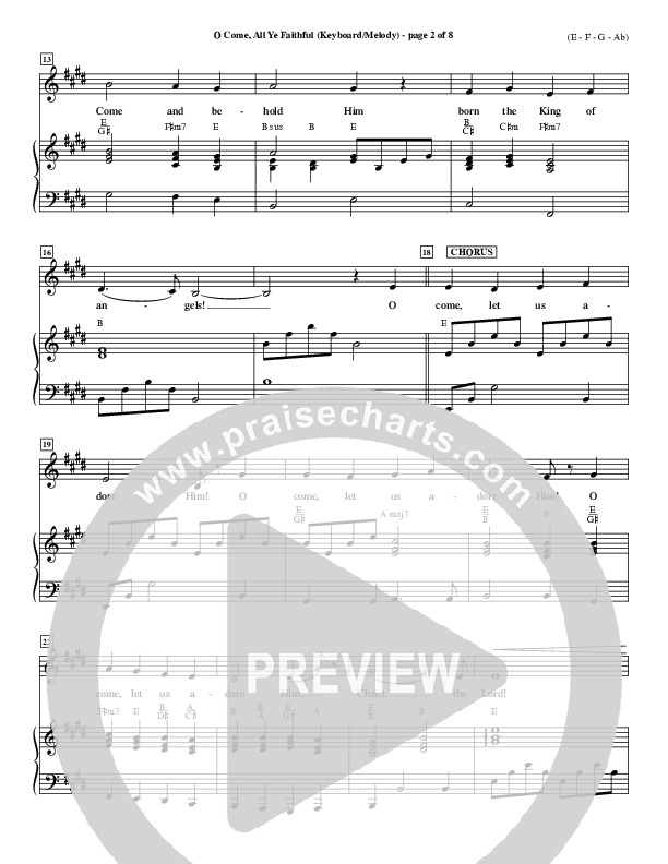O Come All Ye Faithful Lead Sheet ()