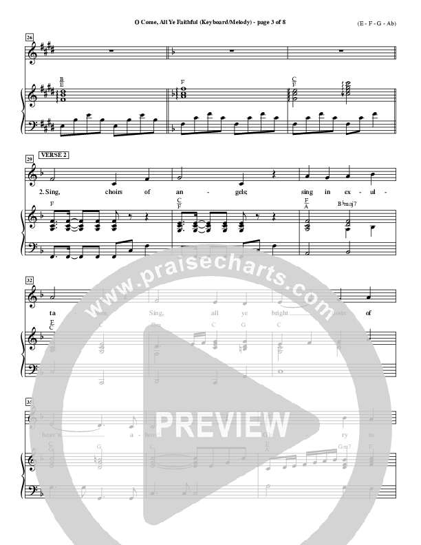 O Come All Ye Faithful Lead Sheet ()