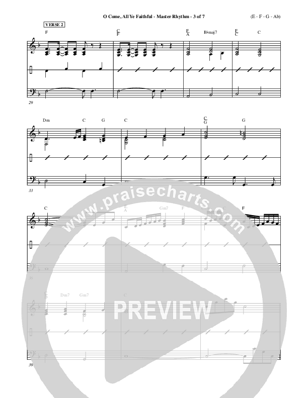 O Come All Ye Faithful Rhythm Chart ()