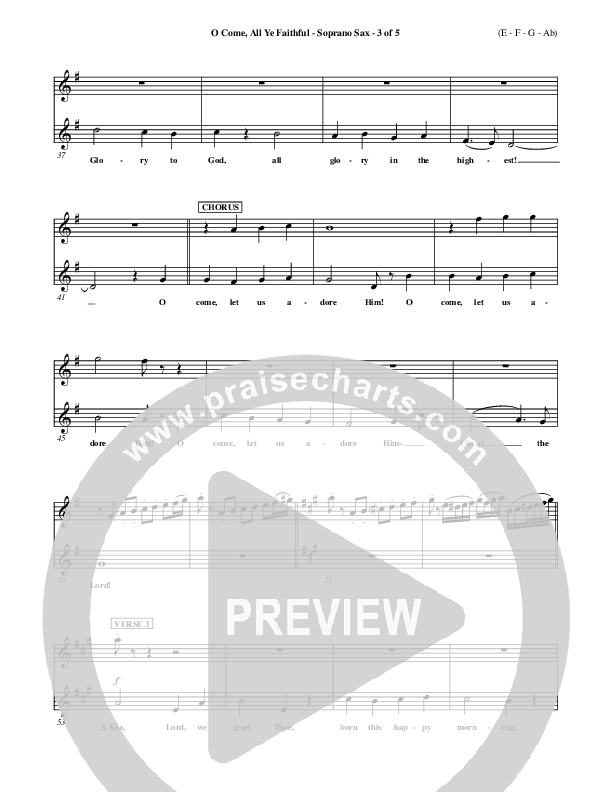 O Come All Ye Faithful Soprano Sax ()