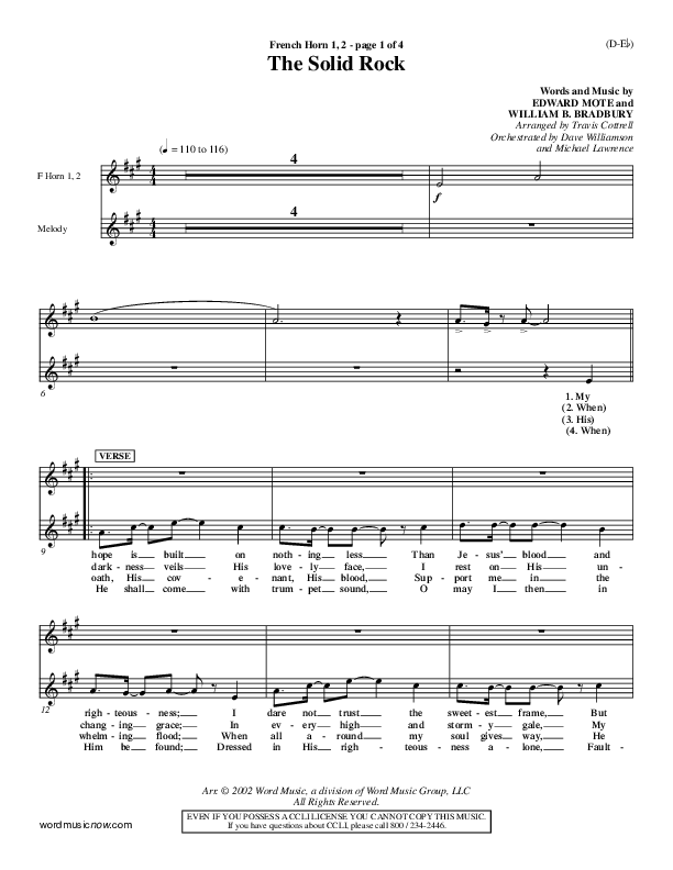 The Solid Rock French Horn 1/2 (Travis Cottrell)