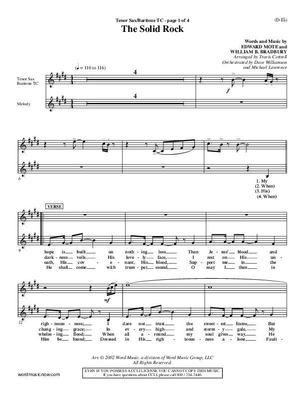 The Solid Rock Tenor Sax 1 (Travis Cottrell)