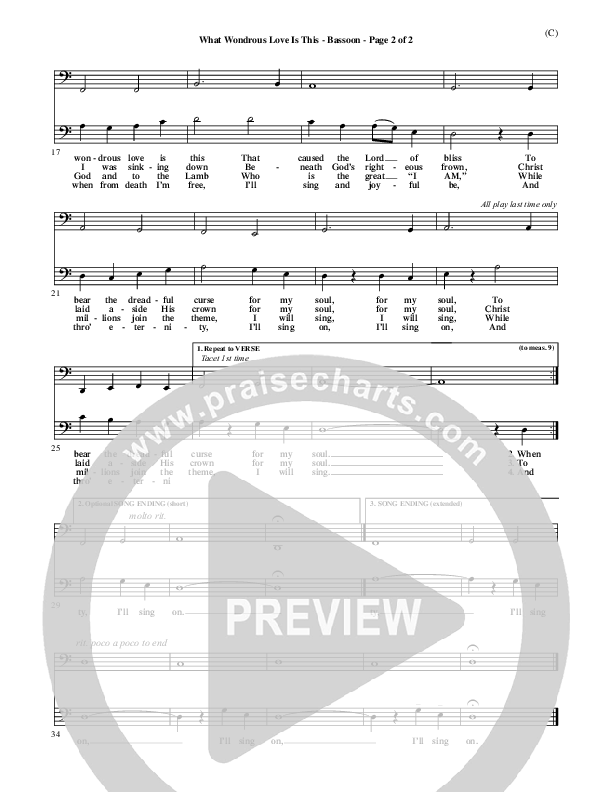 What Wondrous Love Is This Bassoon (William Walker)