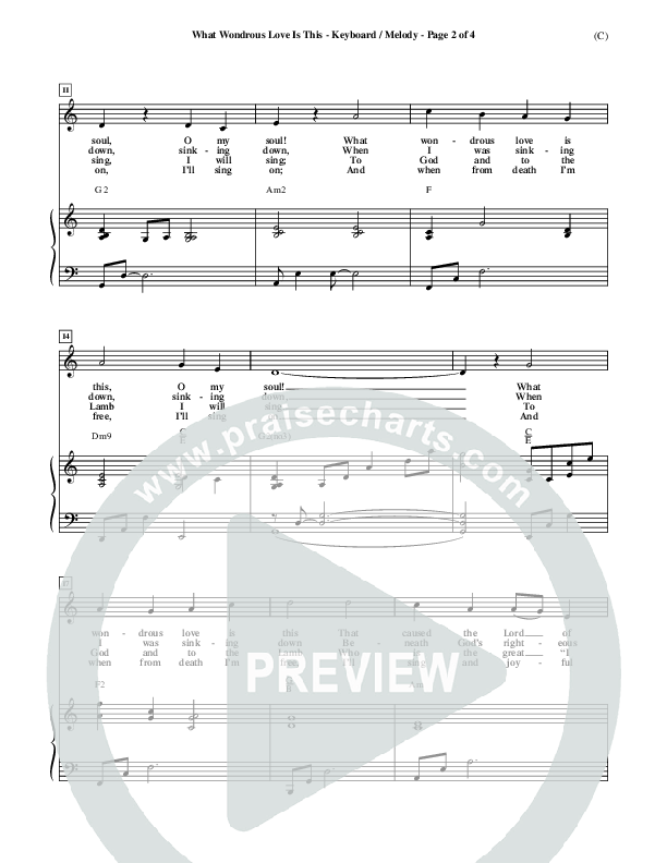 What Wondrous Love Is This Piano Sheet (William Walker)