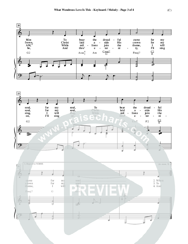 What Wondrous Love Is This Piano Sheet (William Walker)