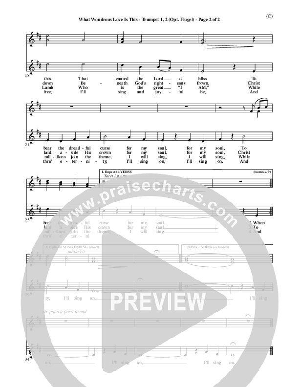 What Wondrous Love Is This Trumpet 1,2 (William Walker)