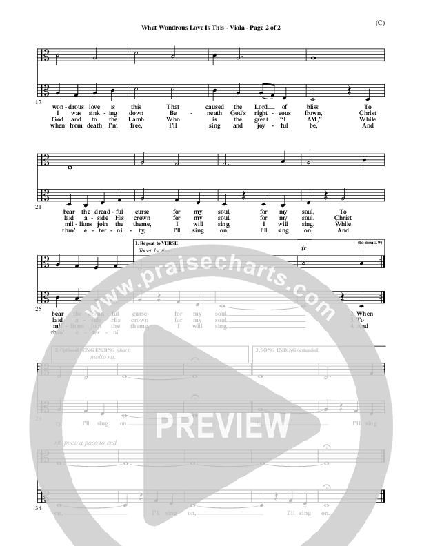 What Wondrous Love Is This Viola (William Walker)