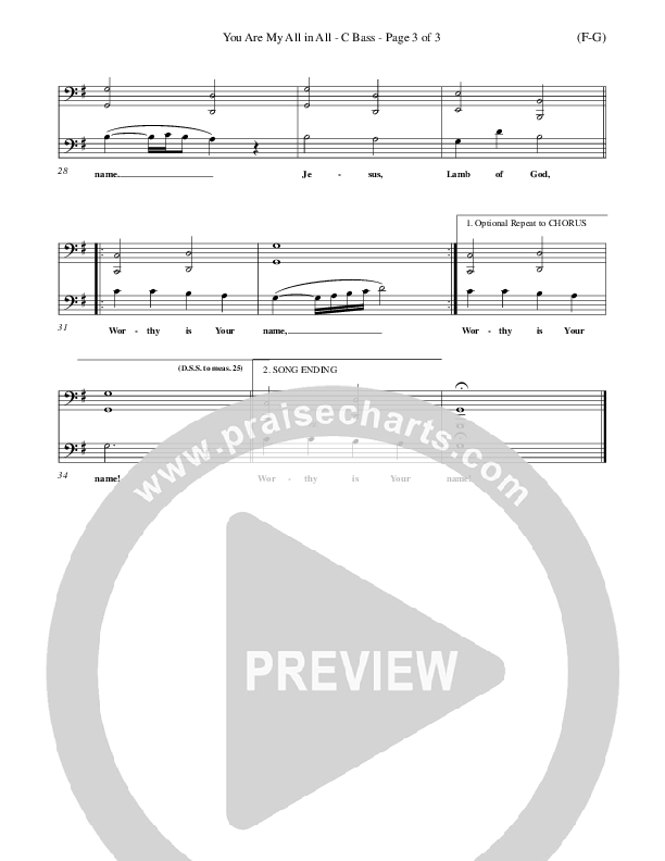 You Are My All In All Contrabass (Dennis Jernigan)