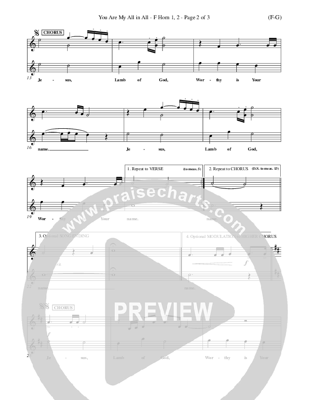 You Are My All In All French Horn 1/2 (Dennis Jernigan)