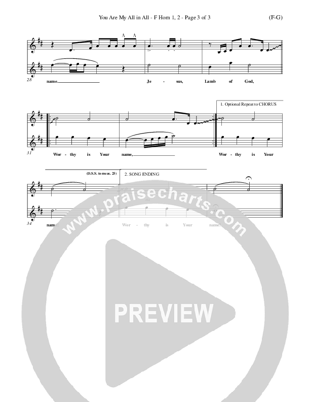 You Are My All In All French Horn 1/2 (Dennis Jernigan)