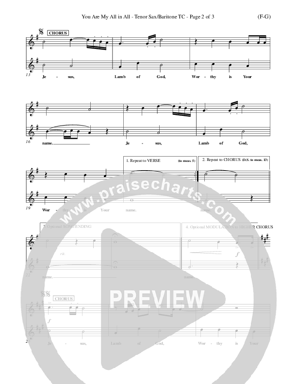 You Are My All In All Tenor Sax 2 (Dennis Jernigan)