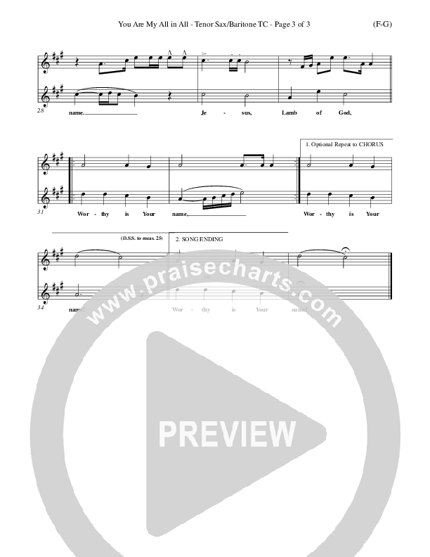 You Are My All In All Tenor Sax 2 (Dennis Jernigan)