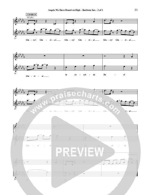 Angels We Have Heard On High Bari Sax ()