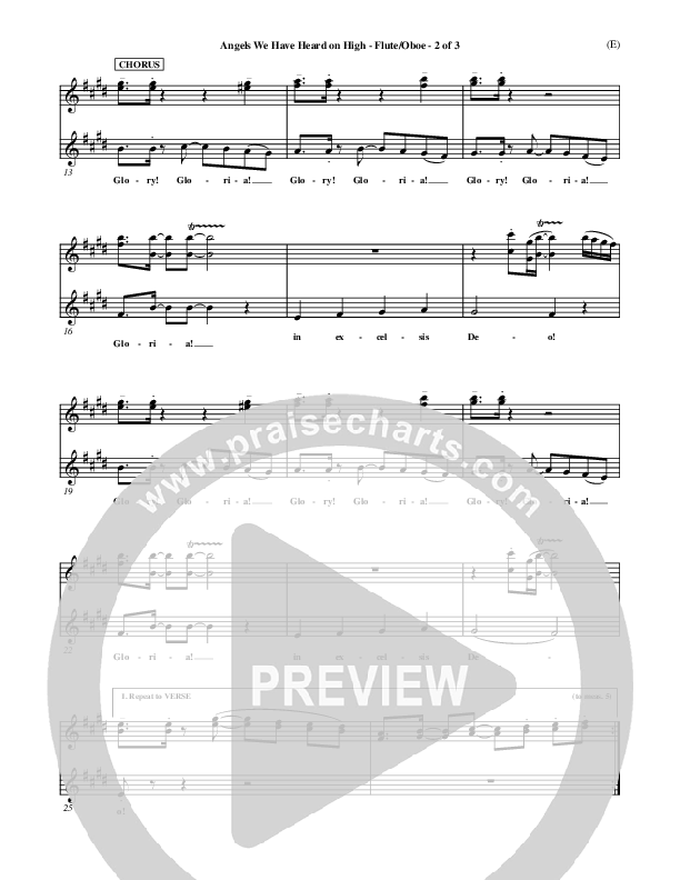 Angels We Have Heard On High Flute/Oboe ()