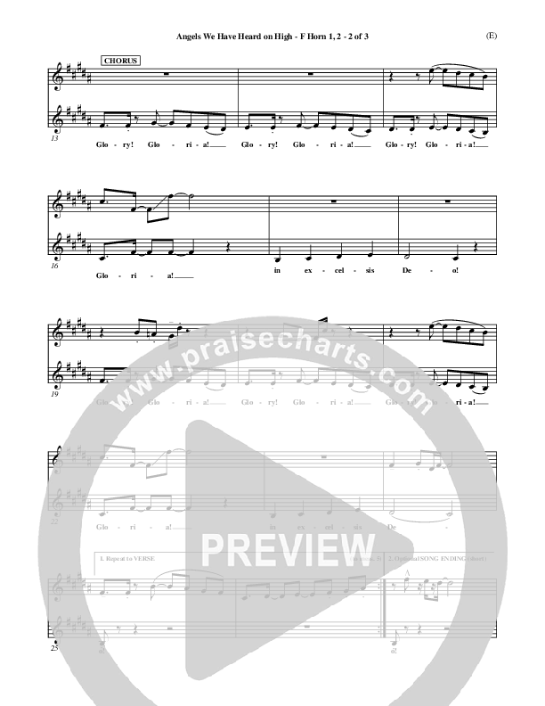 Angels We Have Heard On High French Horn 1/2 ()