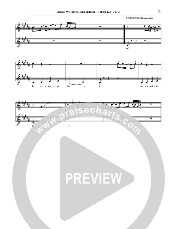 Angels We Have Heard On High French Horn 1/2 ()