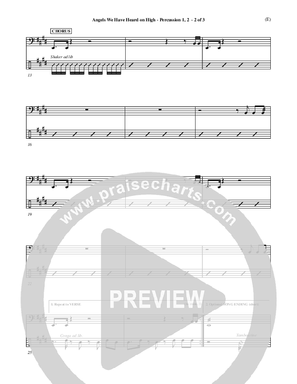 Angels We Have Heard On High Percussion 1/2 ()