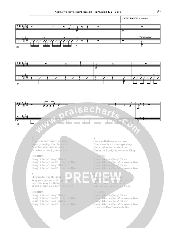 Angels We Have Heard On High Percussion 1/2 ()