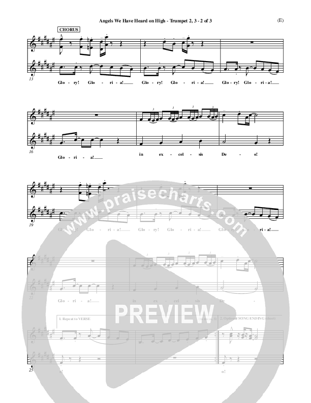 Angels We Have Heard On High Trumpet 2/3 ()