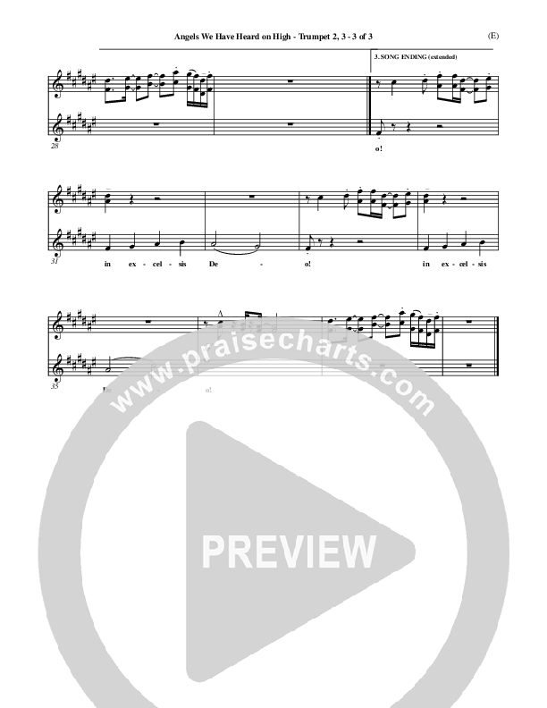 Angels We Have Heard On High Trumpet 2/3 ()