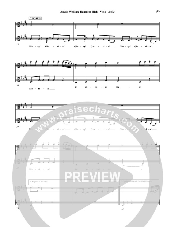 Angels We Have Heard On High Viola ()