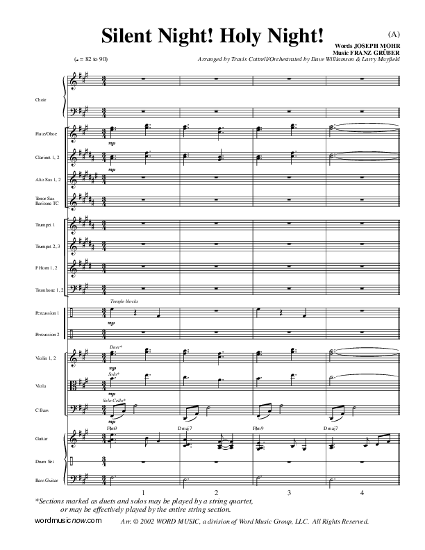 Silent Night Holy Night Conductor's Score ()