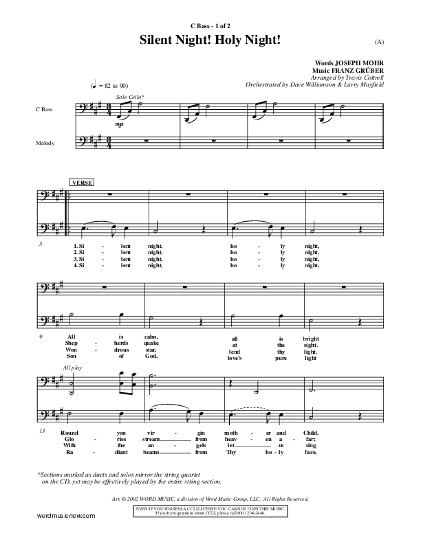Silent Night Holy Night Contrabass ()