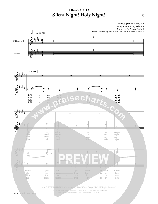 Silent Night Holy Night French Horn 1/2 ()