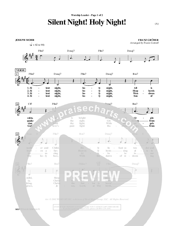 Silent Night Holy Night Lead Sheet ()