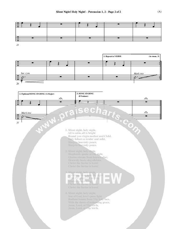 Silent Night Holy Night Percussion 1/2 ()