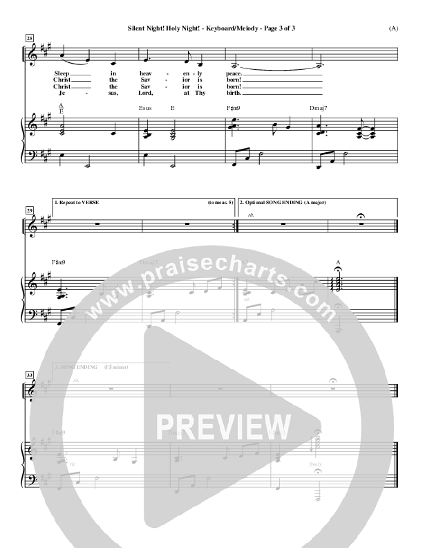 Silent Night Holy Night Lead Sheet ()