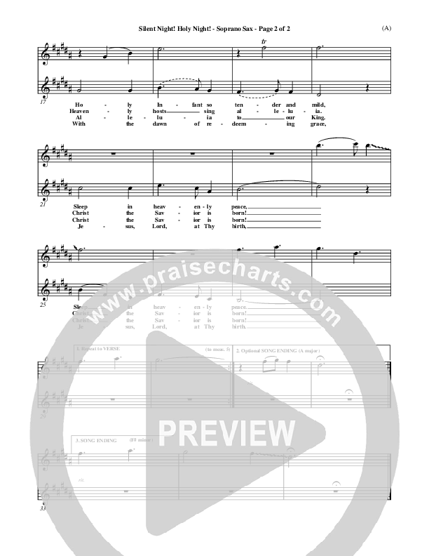 Silent Night Holy Night Soprano Sax ()