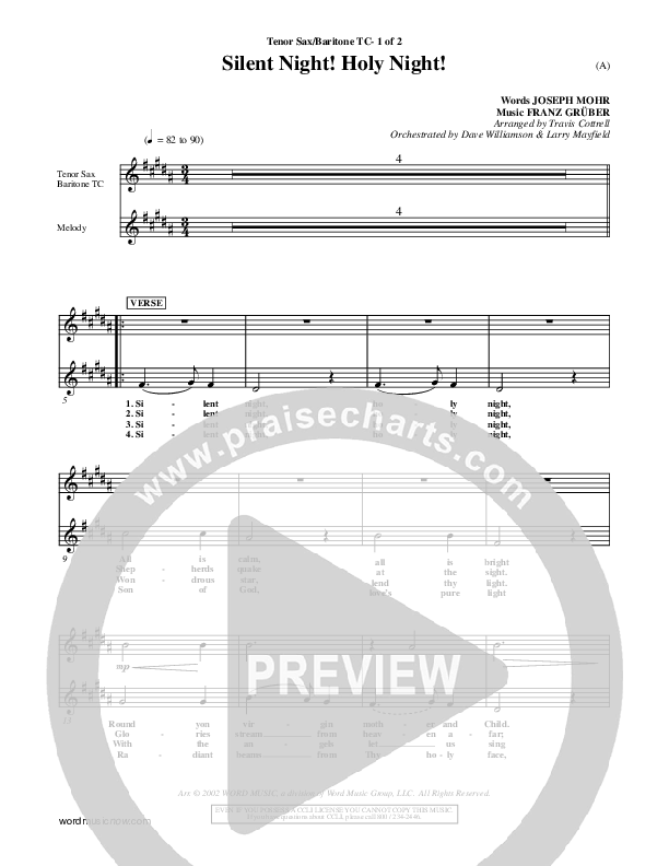 Silent Night Holy Night Tenor Sax/Baritone T.C. ()