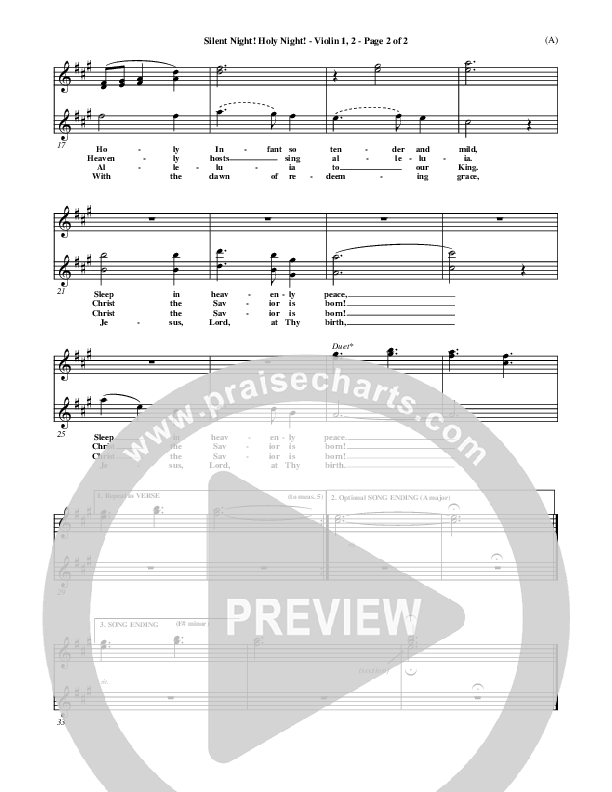 Silent Night Holy Night Violin 1/2 ()