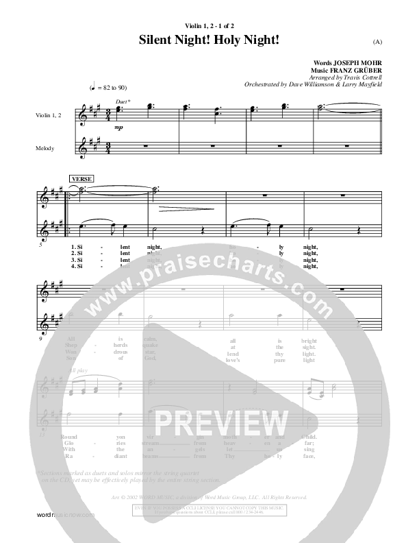 Silent Night Holy Night Violin 1/2 ()