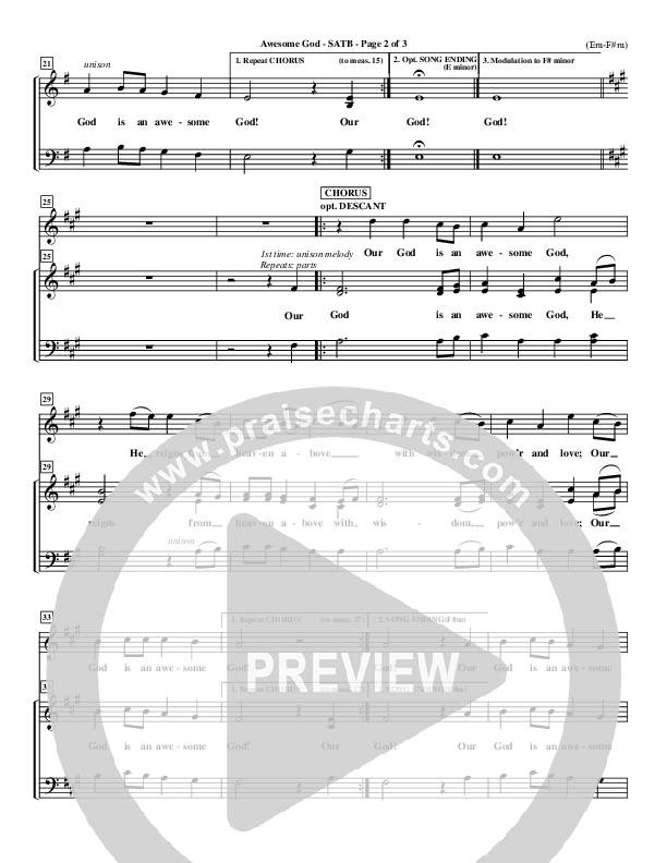 Awesome God Choir Vocals (SATB) (Rich Mullins)