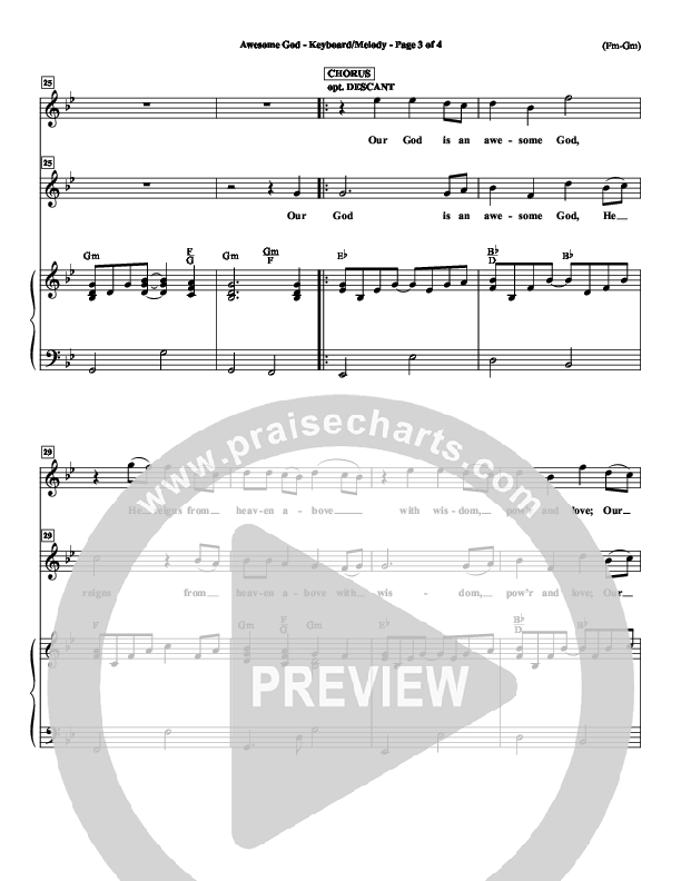 Awesome God Piano Sheet (Rich Mullins)