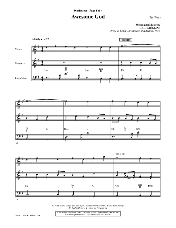 Awesome God Synth (Rich Mullins)