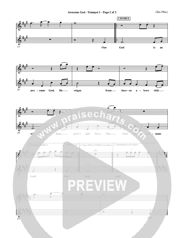 Awesome God Trumpet 1 (Rich Mullins)