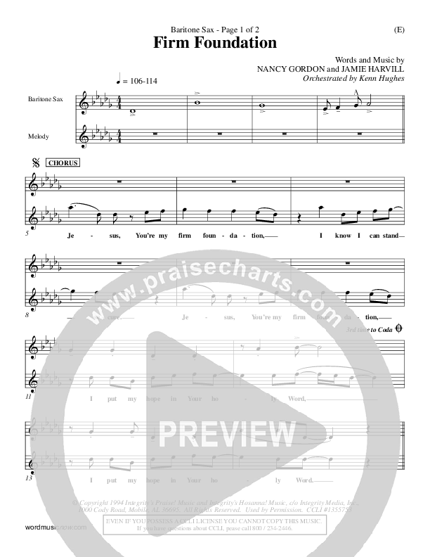 Firm Foundation Bari Sax (Jamie Harvill)