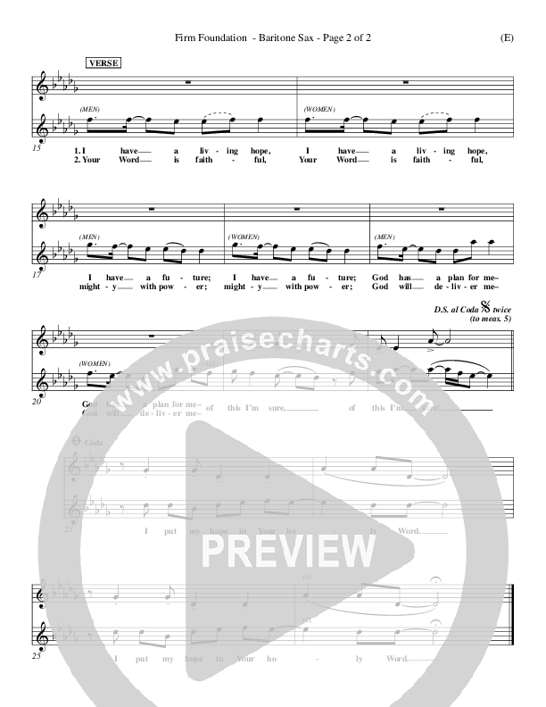 Firm Foundation Bari Sax (Jamie Harvill)