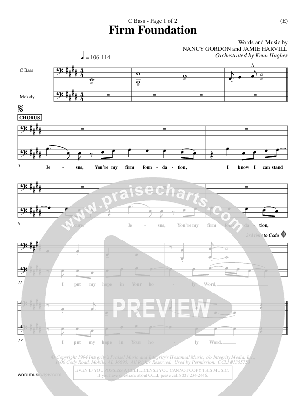 Firm Foundation Contrabass (Jamie Harvill)