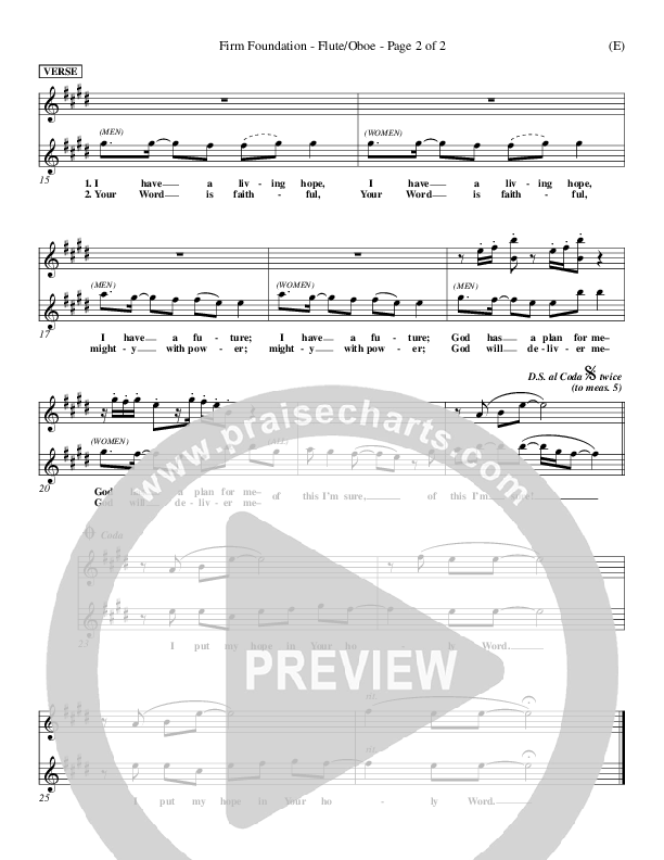 Firm Foundation Flute/Oboe (Jamie Harvill)