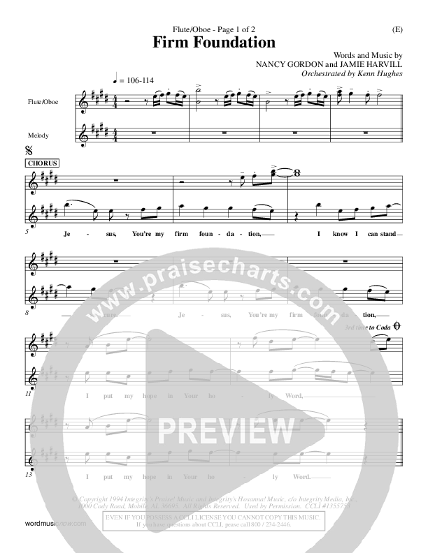 Firm Foundation Flute/Oboe (Jamie Harvill)